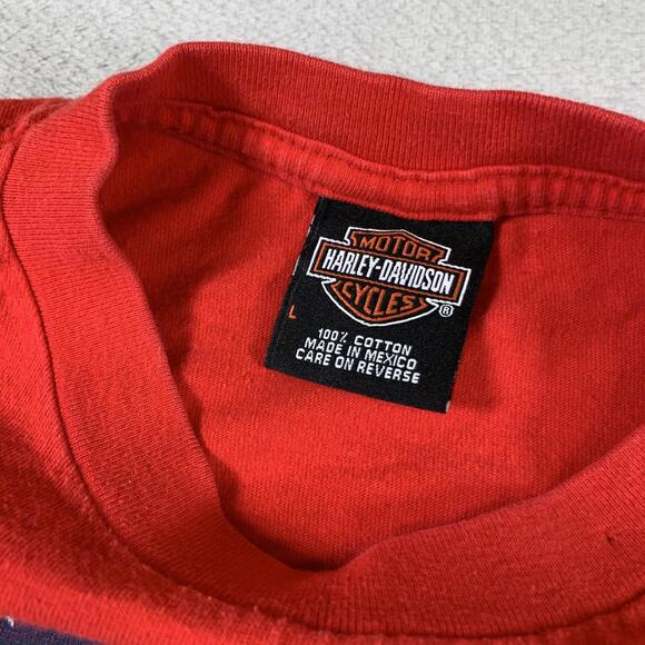 Vintage Harley-Davidson Shirt Mens Large Red North Shore Slidell LA USA 2004 Tee - Picture 6 of 10